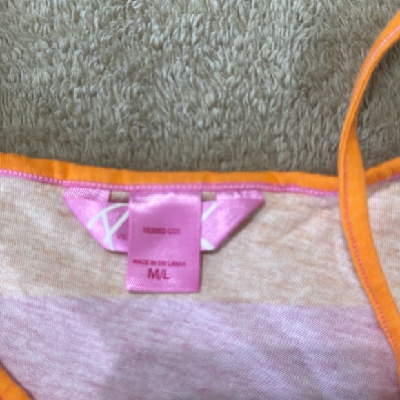Pink Y2K VS Striped Pink and Orange Nightie - Picture 9 of 10